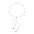 Two-Tone Stainless Micro Pave Zircon Pull Y Necklace view 5