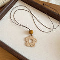 Wood Bead and Woven Pendant Cord Necklaces in Seven Designs view 7