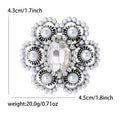 Pearl and Crystal Floral Brooch with Polished Metal and Decorative Accents view 6