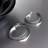 Silver Layered Hoop