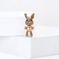 Dangling Eared Rabbit Brooch In Silver Or Brown Tone view 4