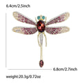 Crystal Dragonfly Brooch in Six Colorful Stone Finishes view 5