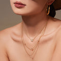 Crystal Flower Necklace and Bracelet Collection in Two Metal Tones view 4