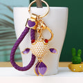 Pearl Goldfish Keychains in Five Colors with Braided and Plain Loops view 9
