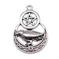Raven Moon and Pentagram Metal Pendants in Ten Variations view 4