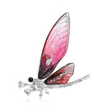 Gradient Resin Wing Dragonfly Brooch Rhinestone Six Colors view 1