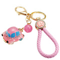Jelly Cartoon Car Keychains in Five Pink Blue Purple and White Colors view 5