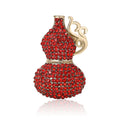 Crystal Covered Gourd Brooch in Six Bright Colorways view 5