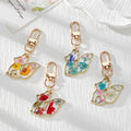 Gold Tone Fox Silhouette Pressed Flower Lobster-Clasp Charms in Four Designs view 1
