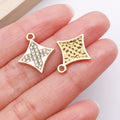 Rhinestone Zinc Alloy Vintage Cross Charm Pendant for DIY Necklace Bracelet Keychain