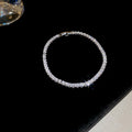 Four Mixed Pink Purple And Clear Crystal Bracelet Designs In Silver Tone view 8