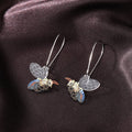 Silver Tone Acrylic Ghoul Heart Flamingo Boot and Bee Hook Earrings view 6