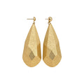Faceted Teardrop Metal Earrings in Four Gold and Silver Finishes view 5