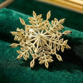 Gold Tone Pearl Center Starburst Crystal Brooch Marquise Rays view 4