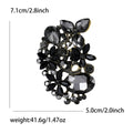 Oversized Floral Crystal Swirl Brooch in Seven Colorways view 11