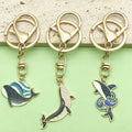 Starfish, Conch and Shell Charm Keychains in 46 Pictured Variations for Bags and Keys view 4