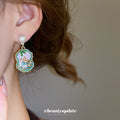 Pearl Stud Swan Enamel Drop Earrings Jewelry Accessory view 3