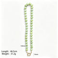 Nine Color Heart Bead Necklaces With Round Carabiner Clasps view 11