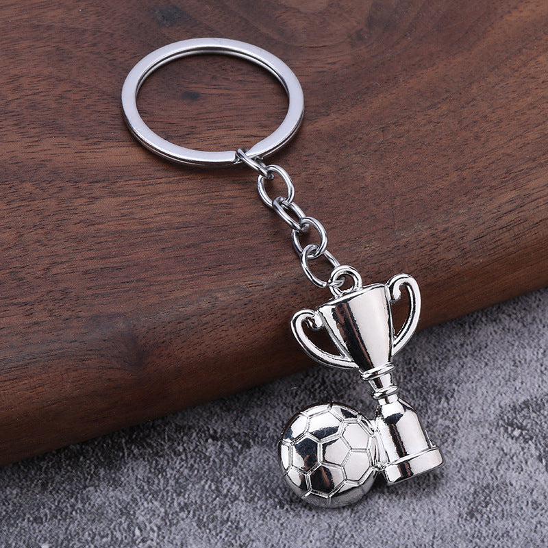 Euro Cup Football Metal Keychain Souvenir Gift Pendant