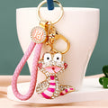 Jeweled Striped Snake Keychains in Four Plain Braided and Fortune Loop Options view 7