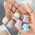 Flocked Resin Animal Phone Strap Charms 16 Color Styles view 2