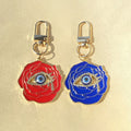 Rose Evil Eye Enamel Keychains Gold Lobster 2 Colors view 5