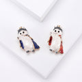 Enamel Crowned Cat in Cape Brooch for Jackets Scarves and Coats view 1