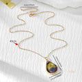 Gold Teardrop Dried Flower Resin Pendant Necklaces 18 Styles view 4