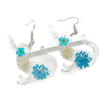 Clear Resin Cat Dried Flower Dangle Earrings 3 Styles view 5