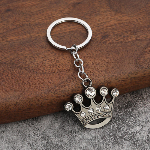 Rhinestone Crown Metal Keychain Wedding Favor Gift Pendant