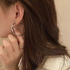 Silver Textured Hoops