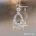Open Teardrop Pendant Necklace in Silver-Tone Metal Jewelry view 4