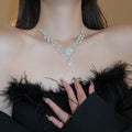 Assorted Rhinestone Pearl Flower Necklace Style Collection view 3
