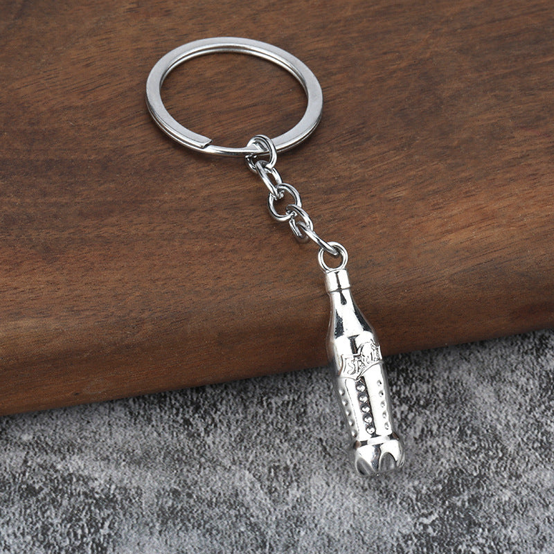 Metal Soda Bottle Keychain Gift Souvenir Pendant