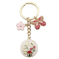 Flower Charm Keychains Featuring Green Butterfly Across 31 Pictured Variations view 11
