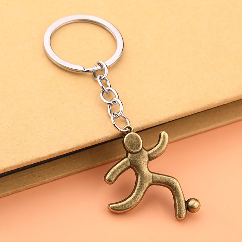 Sports Icon Metal Keychain for Cycling Running Basketball Gifts