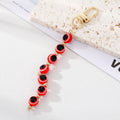 Gold Tone Colorful Evil Eye Bead Clip Keychains in Seven Colors view 9