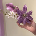 Fabric Lily Calla Flower Duckbill Hair Clip Purple Pink view 3