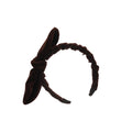 Velvet Knotted Bunny Ear Bow Headband With Teeth 2 Colors view 5