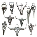 Antique Silver Metallic Bull Totem Metal Charms with 11 Listed Options view 6