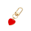 Gold Tone Enamel Heart Clip Keychains in Six Colors view 5