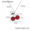 TXP423 DeepRedSilverNecklace