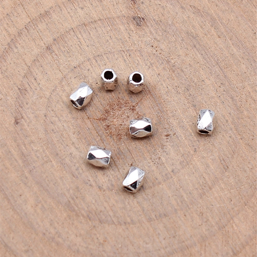 2.6x2.8x3.2mm 0.06g Multicolor Zinc Alloy Geometric Cut Spacer Beads for Bracelet Necklace Jewelry Making