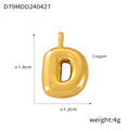 Gold Balloon Letter Copper Initial Pendants A to Z view 9