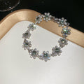 Crystal Flower Link Choker Necklace Bracelet 10 Styles view 8