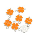 Colorful Enamel Four Leaf Clover Charm Collection for Jewelry Making view 12