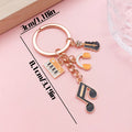 Guitar, Piano and Music Note Charm Keychains in 25 Pictured Variations for Bags and Keys view 2