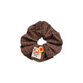 Brown Plaid Scrunchie Duckbill Clip Dog Button 2 Styles view 5