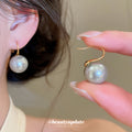 Pearl Hook Earrings in Four Colors With Gold-Tone Hooks view 4