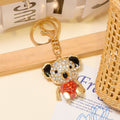 Rhinestone Koala Keychain Gold Metal Colorful Belly Charm view 6